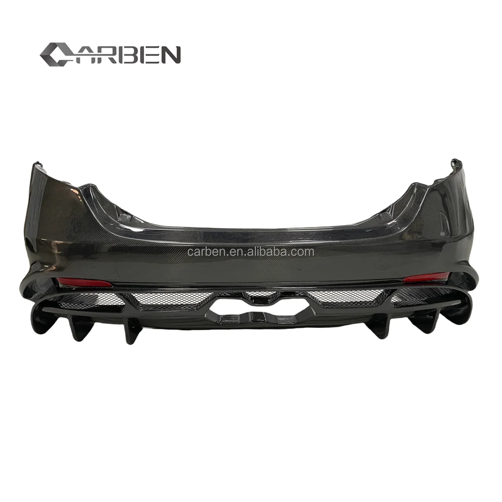 

Задний бампер из углеродного волокна в стиле GTAM для Giulia из высококачественного кованого сотового углеродного волокна OEM.