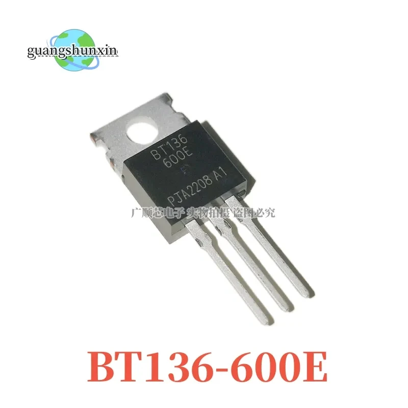 Tiristor bidirecional bt136-600d bt136-600e bt136-800e bt136-700e to-220 três terminais, 10pcs, novo