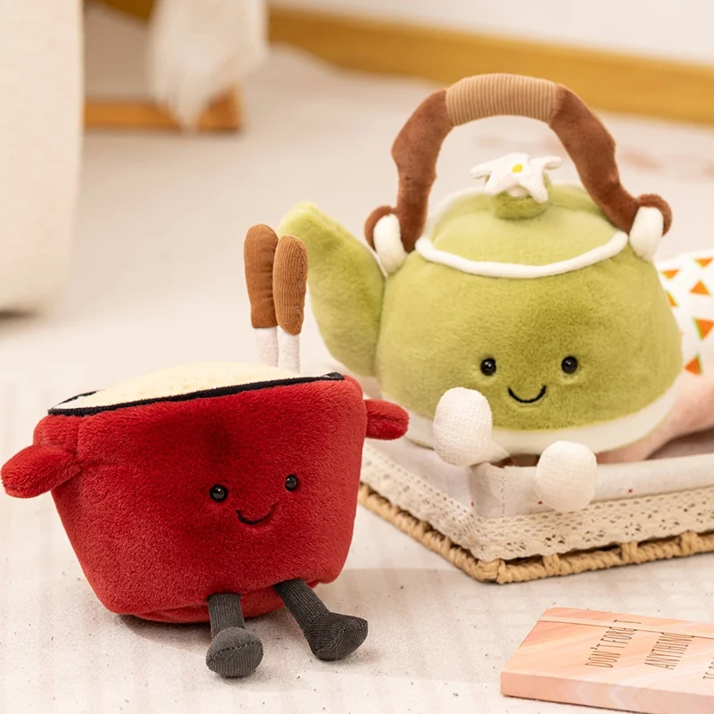 

20 см забавная кукла через границу, горшок для сыра, зеленый чайник, плюшевая игрушка, креативная кухонная серия, кукла, подарок на день рождения
