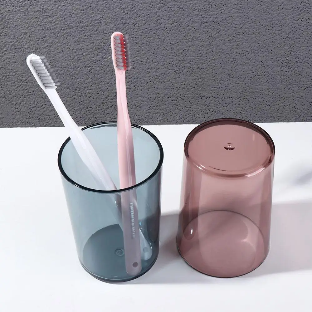 Transparent Toothbrush Cup Nordic Style Solid Color Bathroom Accessories Durable Classical Clear Tableware Simple Tooth Glass