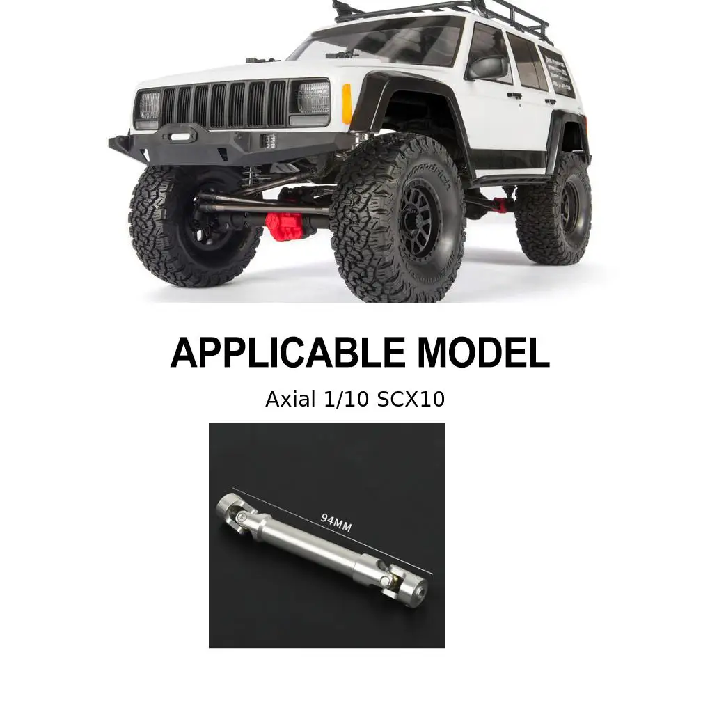 

RCGOFOLLOW 1/10 Steel Design Universal Drive Joint Rc Universal Drive Joint For Axial SCX10 TRX4 TRX6 RC Car Part Silver