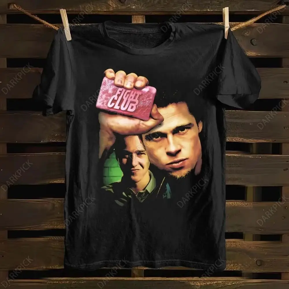 1999 Fight Club Movie Graphic Print T-Shirts Y2k Fashion Tops Vintage O Neck Streetwear Casual Loose T-Shirts Fans Gift Unisex