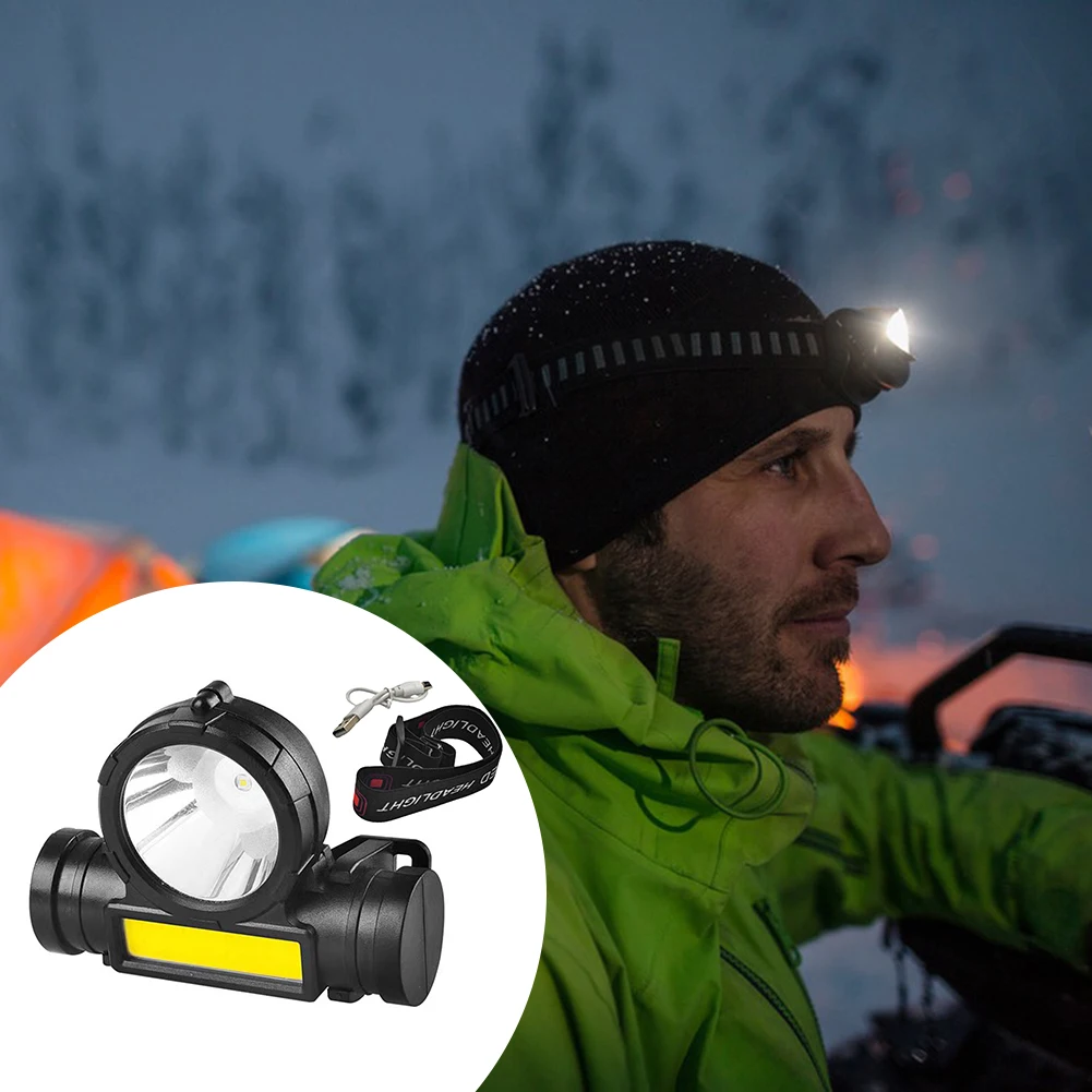 Dual-Purpose Strong Light Headlight Rechargeable Emergency Light For Hiking Outdoor