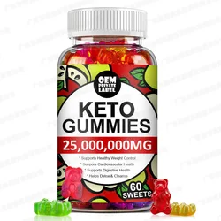 60 pills ketogenic apple cider vinegar gummy reduce anxiety  immune system immunity diseases provide nutritional support