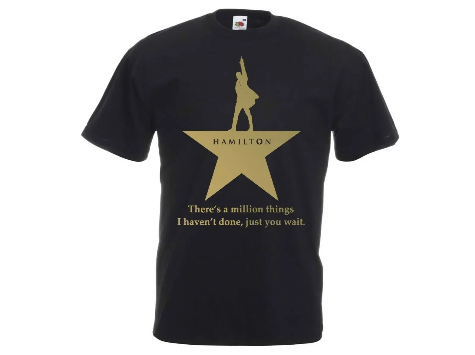 

American Musical Hamilton Gold Star T-Shirt 100% Cotton O-Neck Short Sleeve Summer Casual Mens T-shirt Size S-3XL