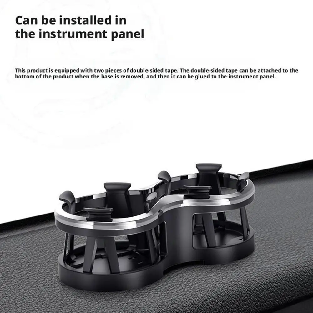 Suporte de copo de água duplo multifuncional para carro com base de montagem ajustável suporte universal para copo de automóvel para barco ve m2p6