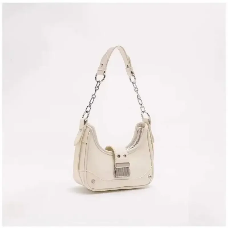 

High quality women's high-end splicing chain stick niche and versatile fashionable crossbody shoulder bag under the armpit