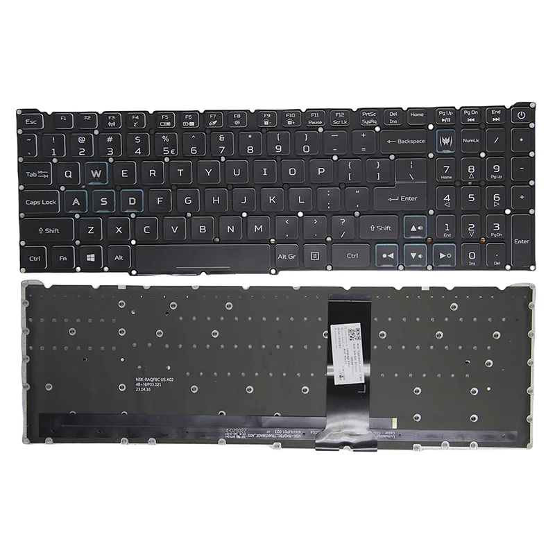 US Layout Backlight Backlit Keyboard For Acer Nitro 5 AN515-45/46/56/57/58 PH315-54 PH515-54 PHN16-71-51 PH315-52 PH315-53