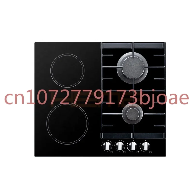 OEM/ODM Home Kitchen Appliance Multifunction Ceramic Glass Panel 4 Burners Hybrid Combination Cooktop