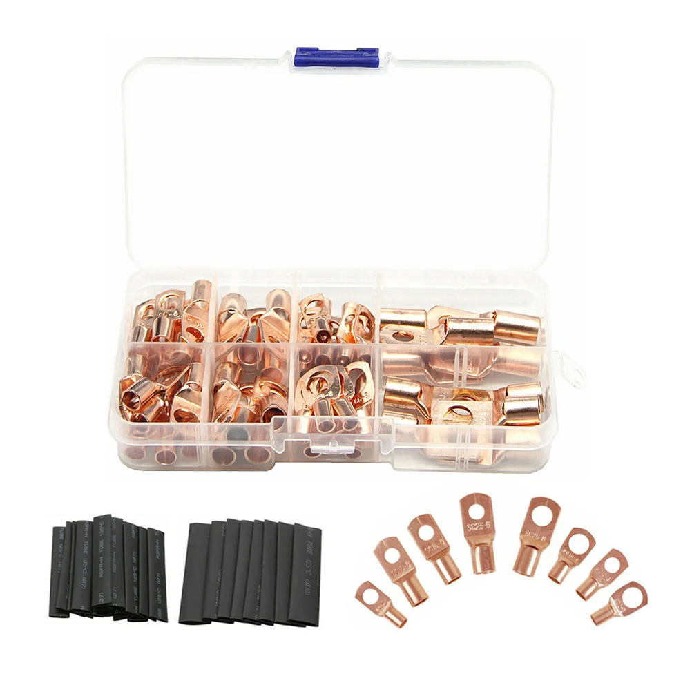 

140 Pcs Copper Nose Heat Shrink Tube Vehicle Terminal Electrical Wire Connectors Cars Auto Terminals for