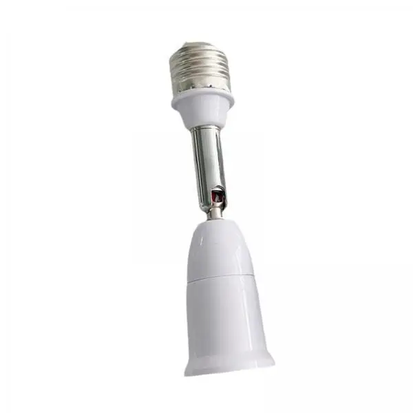 E27 Bulb Extender Rotating Gooseneck Light Socket Adapter Metal Lamp Base Converter Compact Size for Custom Lighting Angles