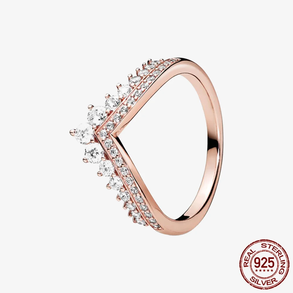 Authentic 925 Sterling Silver Sparkling crown daisy Rings For Women Fine Jewelry Family, Engagement, Gift,Love