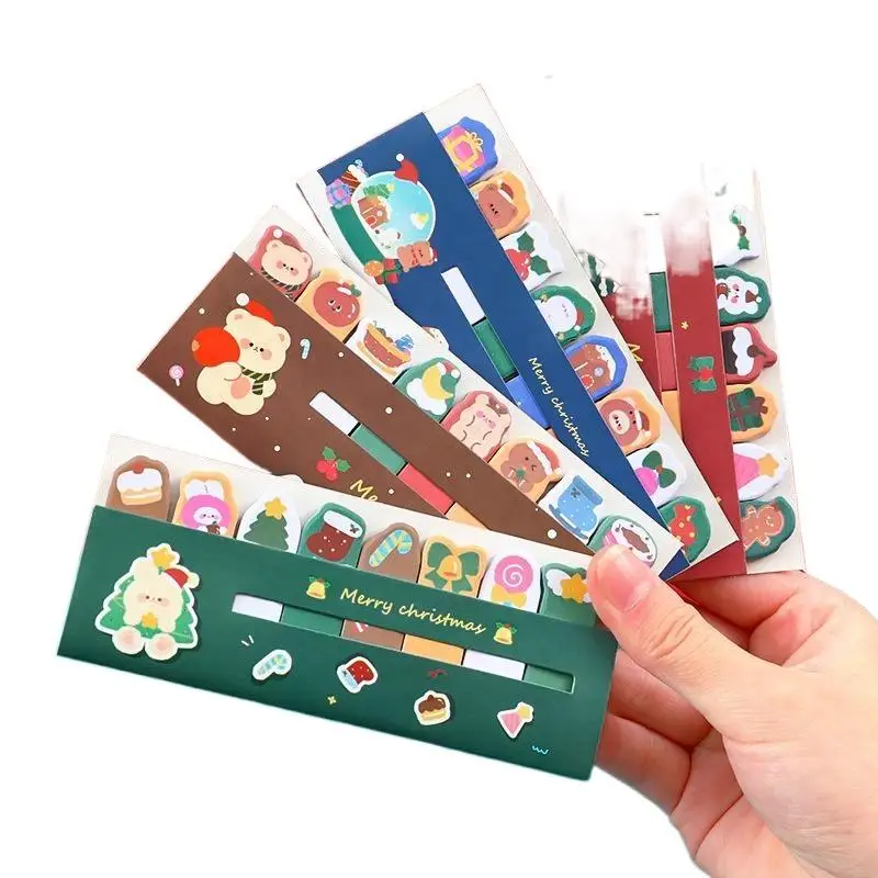 1PCS Paper Christmas Row Station Notes, Students Ins Cute  Stickers Cartoon High-value N Sticky Notes Stationery