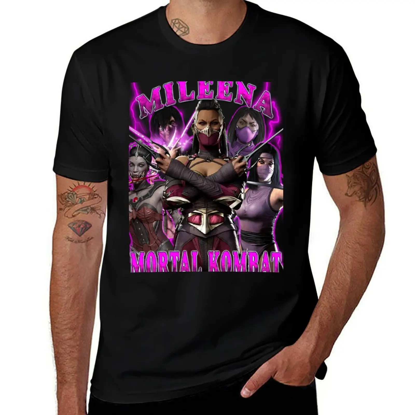 

g 1 oversize Mileena Mortal shirts T-Shirt men cotton anime for t Kombat man shirts t t shirt - man MK