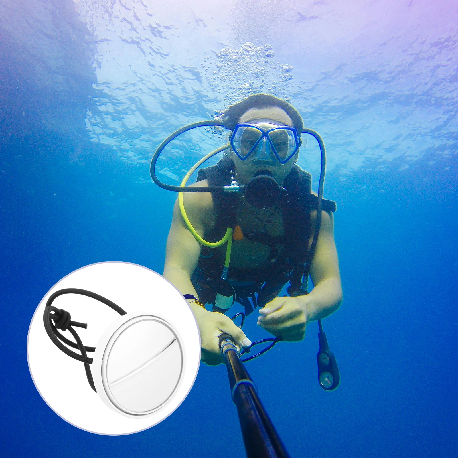 

Rearview Adjustable Side Mount Mini Round For Cave Boat Scuba Diving Gear Underwater Navigation Tool Diving Mirror Marine Boat