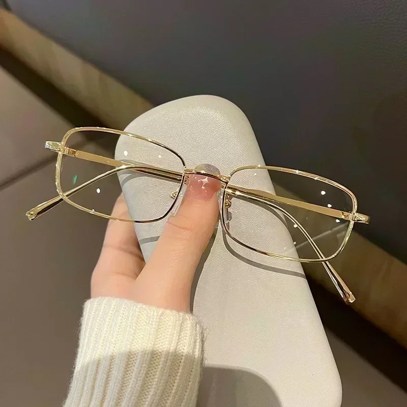 2024 Y2K Women's Retro Small Square Frame Glasses Girls Japanese Harajuku Glass Eyewear Decorative Computer Anti-blue Eyeglasses