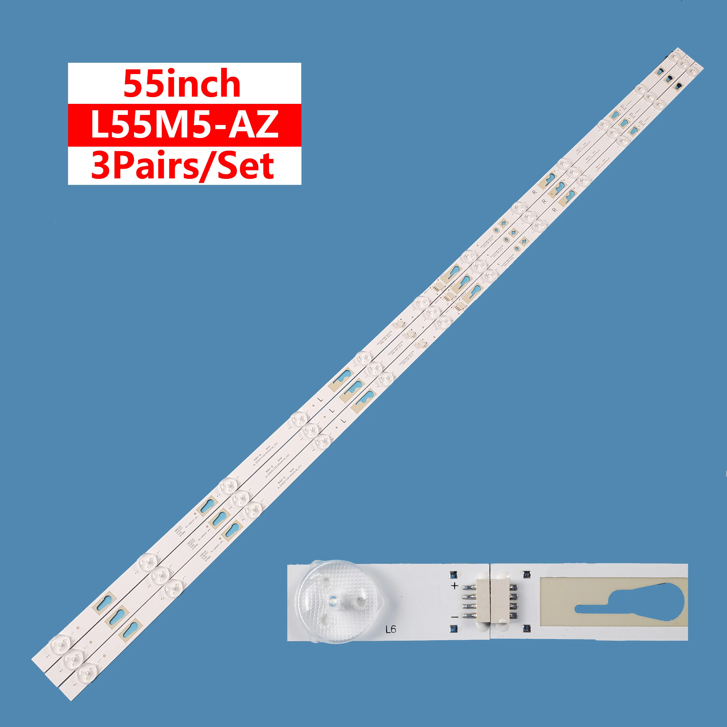 

LED Backlight strip 12 lamp for MI 55"TV L55M5-AD JL.D550C1330-004AS-M-V03 004AD LVU550CSDX 4C-LB550T-JFA Ple-55s08fhd 3V