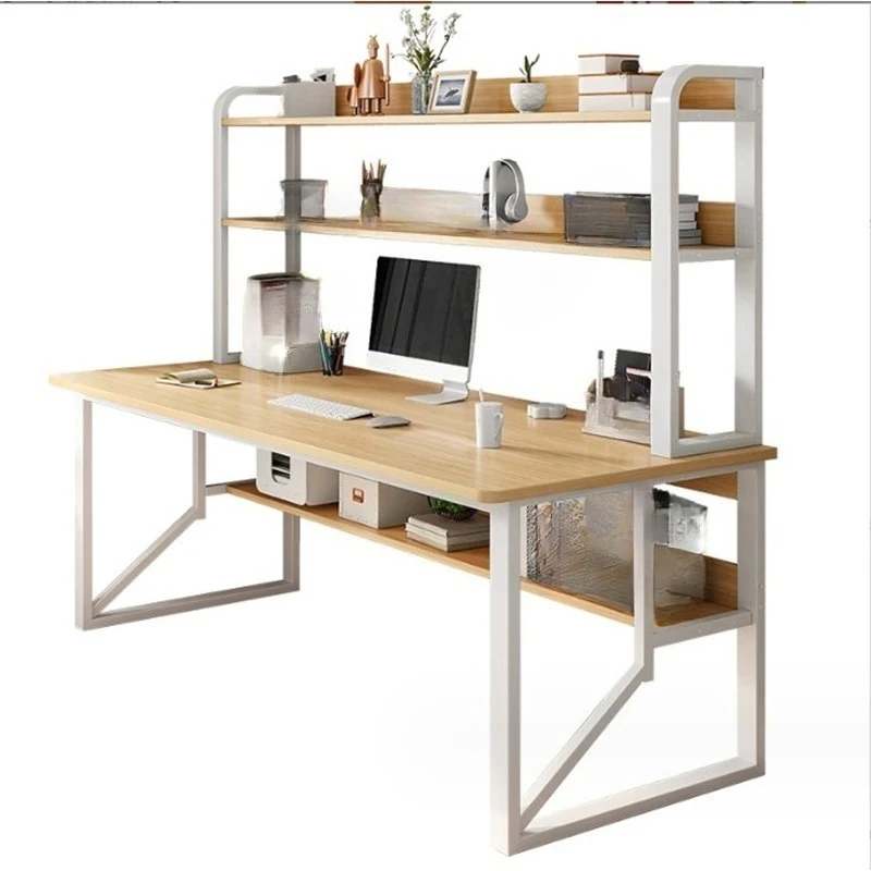 

Computer Study Desk With Storage Bookshelf Office Workstation Organizer Desk for Home Students Professionals