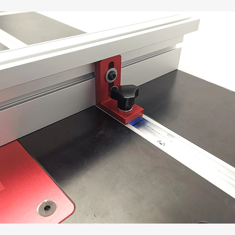 Connecteur de clôture de jauge à onglets pour charpentier, outils d\'établi de bricolage, calcul de travail, T-track Stop T-Slot LimClaoffense Miter