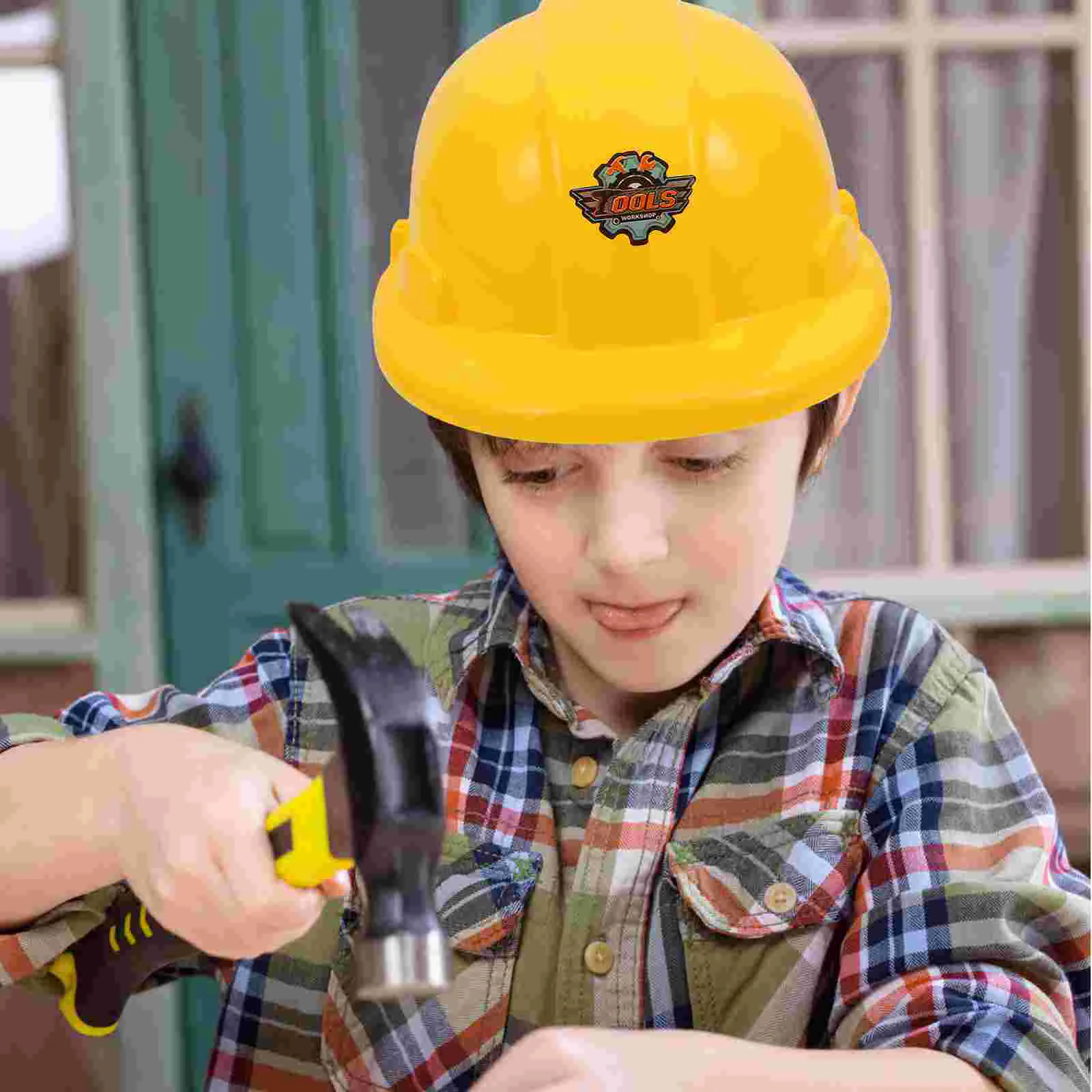 2 Pcs Simulation Engineering Use Hat Costume for Kids Construction Worker Toys Hats Outfits