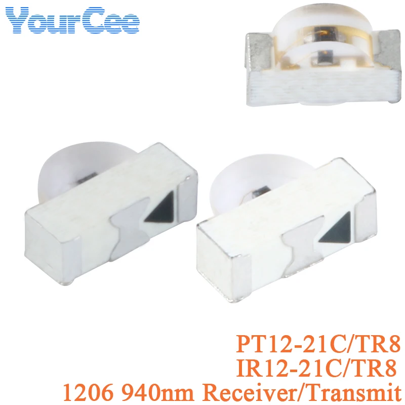 20pcs PT12-21C/TR8 IR12-21C/TR8 SMD 1206 IR Infrared Emitter Transmit LED 940nm Infrared Launch Tube