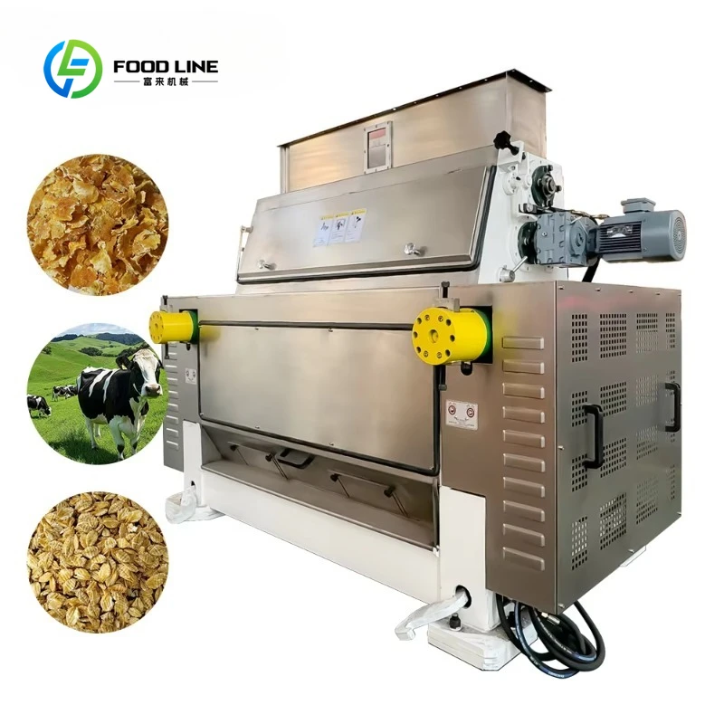 

Customized 100ton/day Corn Flaker Machine Fully Enclosed Corn Flaking Mill Machine Animal Feed Steam Corn Flaker