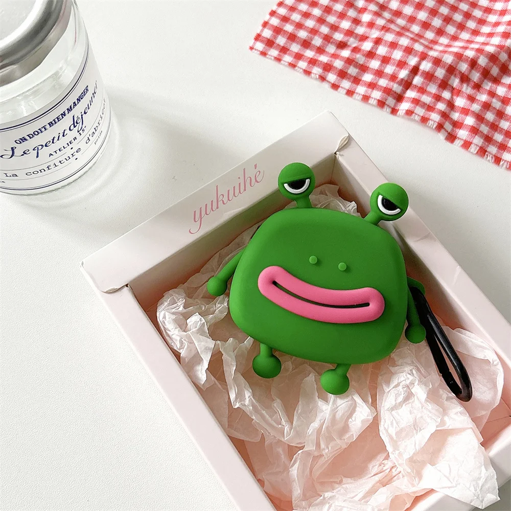 Earphone Case  for Samsung Galaxy Buds 2Pro Live FE Cartoon Cute Frog High Quality Silicone for Protective Headphones Soft Cover