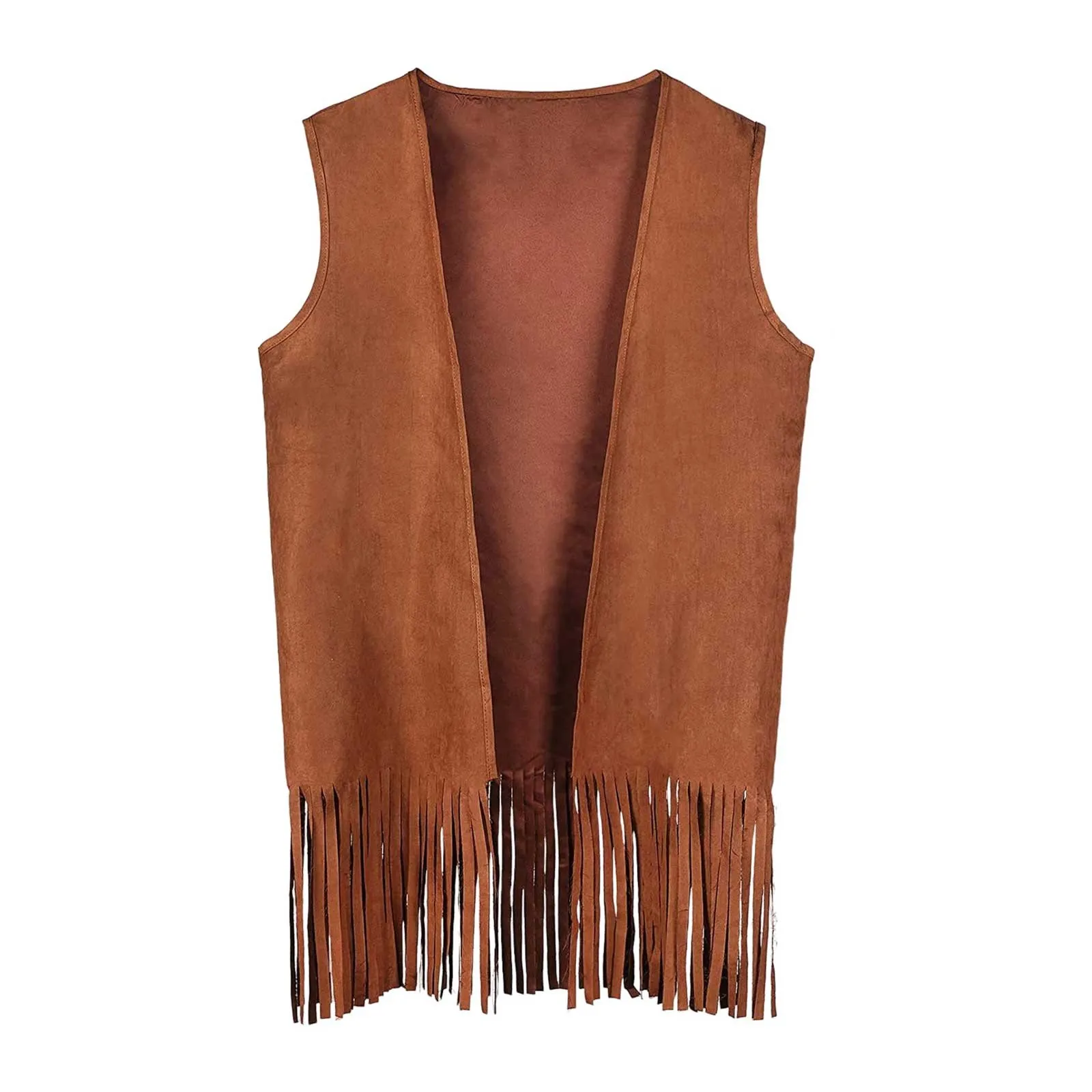 

Adult Fashion Hipster Fringe Vest Party Stage Jacket Clip Vintage Trend Jacket Womens Warm Jacket