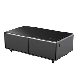 Livingroom furniture smart coffee table with 2 refrigerated cabinets modern luxury high-quality Bluetooth speaker