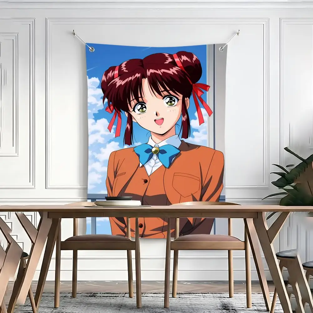 Mystical F-Fushigi Yuugi Anime Girl Y-Yuuki Miaka Flags flags four rings hanging no edging for art indoor use and outdoor decor