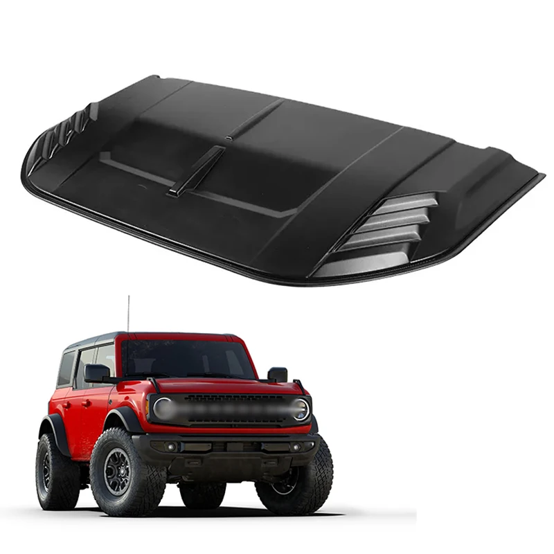 

Auto Body Part Abs Plastic Black Car Engine Hood Bonnet Cover Bonnet Scoop for Ford Bronco