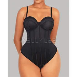 New Stylish Triangle Shapewear Slim Fit Classic Black Gridle Shaper with Bones High Quality Postpartum Columbian Fajas Bodysuits