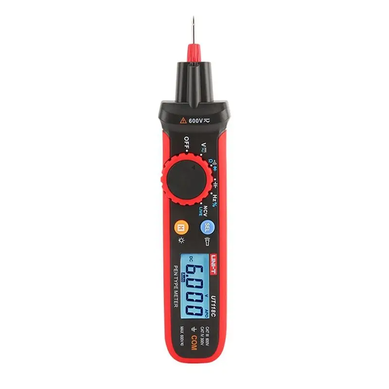 UNI-T UT118C Pen-Type Meter Digital 600V DC AC Voltmeter True RMS Frequency Meter NCV Capacitance Resistance Test