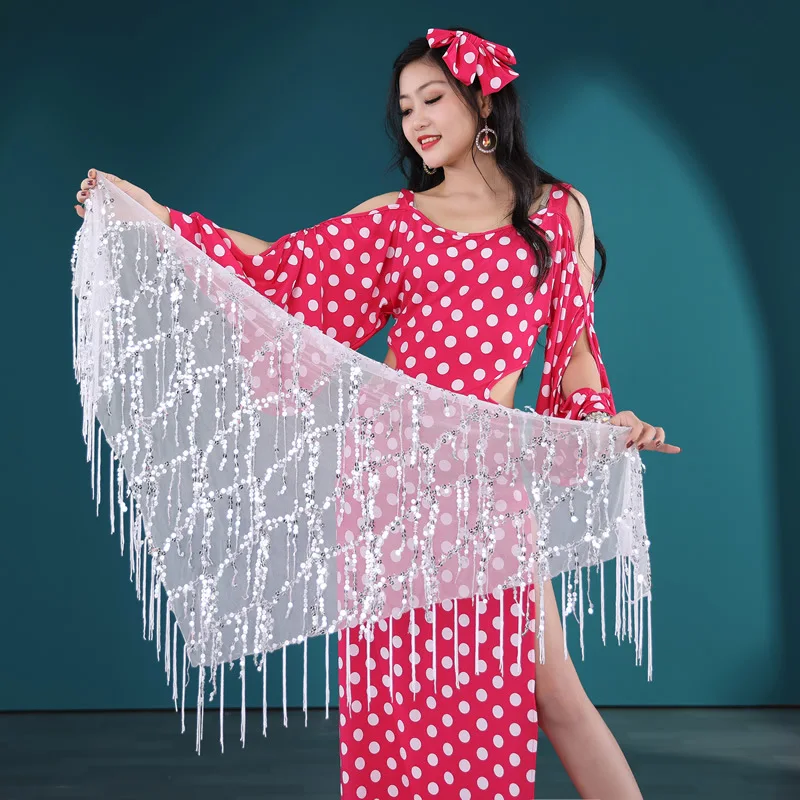 Belly Dance Costume Female Women Baladi Polka Dot Robe Folk Performance Costume Eastern Dance Practice Dancewear T5596