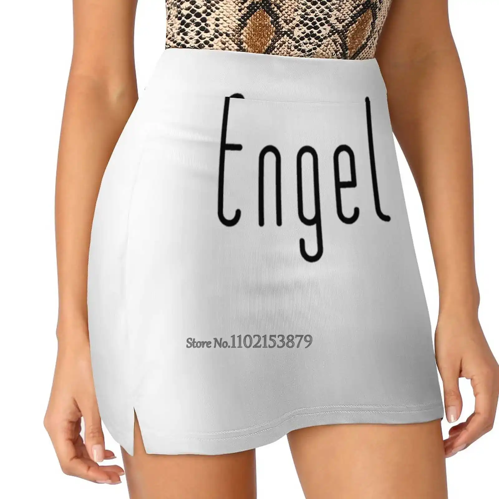 

Engel ( Black Text ) Women's Fashion Sporting Skirt With Pockets Tennis Golf Running Skirts Engel Text Music Heavy Metal German