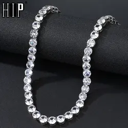 Hip Hop 8MM Iced Out Tennis Chain Necklace Bling Full Cubic Zircon Crystal Necklaces for Men Women Jewelry