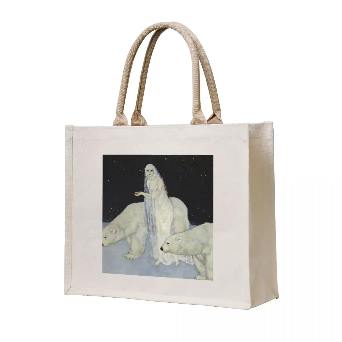 

“The Snow Queen” by Edmund Dulac Tote Bag shopping trolley bag cute pouch bag canvas tote bags