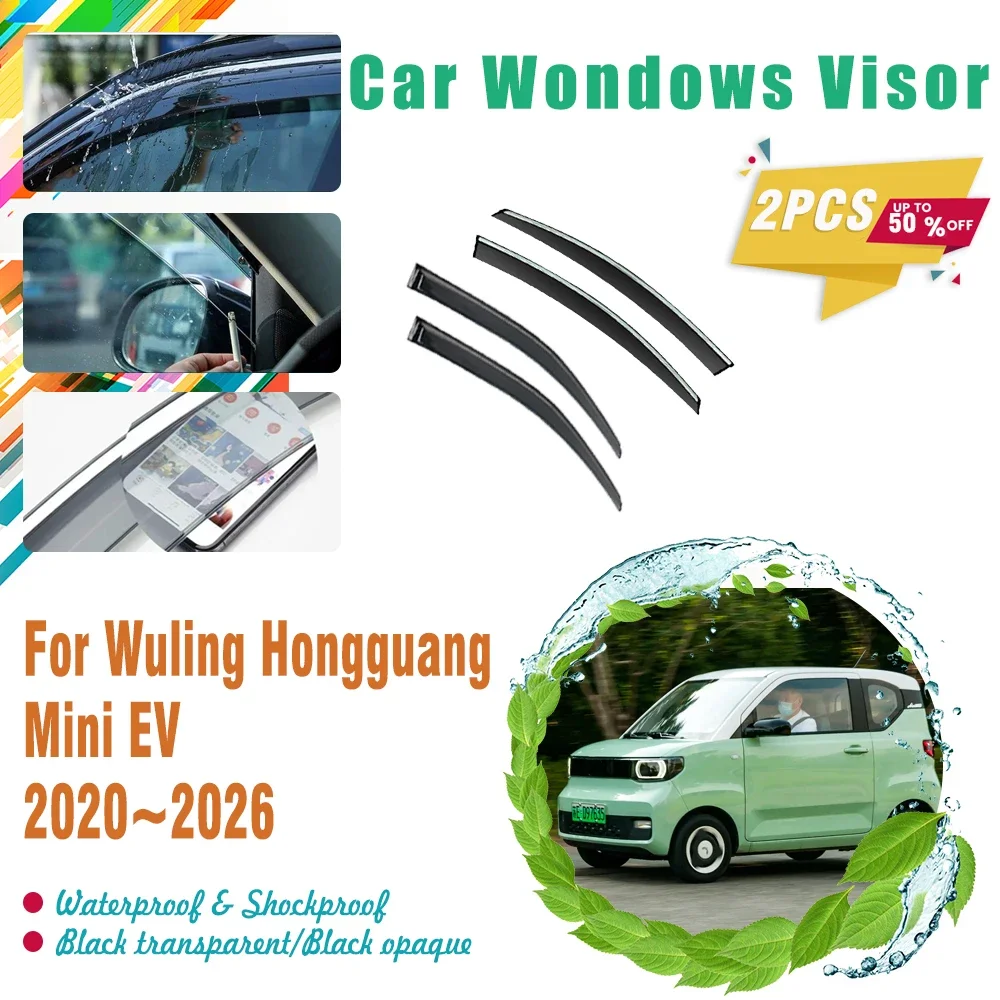 

Car Windshield Trim For Wuling Hongguang Mini EV Rainwoll RW10 2020~2026 Window Visors Rain Guard Weathershields Car Accessories