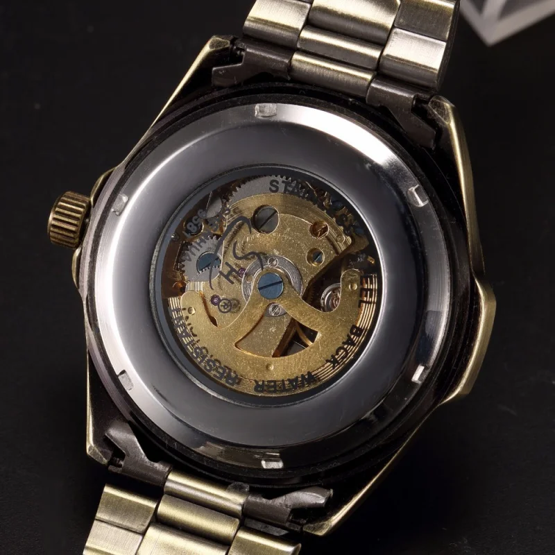 Gratis Verzending Verkooppunten Shenhuashenhua Heren Mode Casual Holle Nostalgische Stijl Automatisch Mechanisch Horloge