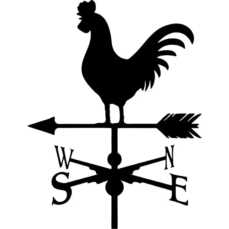 

Car Stickers Personalized Creative Stickers Weather Vane Farm, Rooster Car Decoration Waterproof and Sunscreen PVC 16*12cm