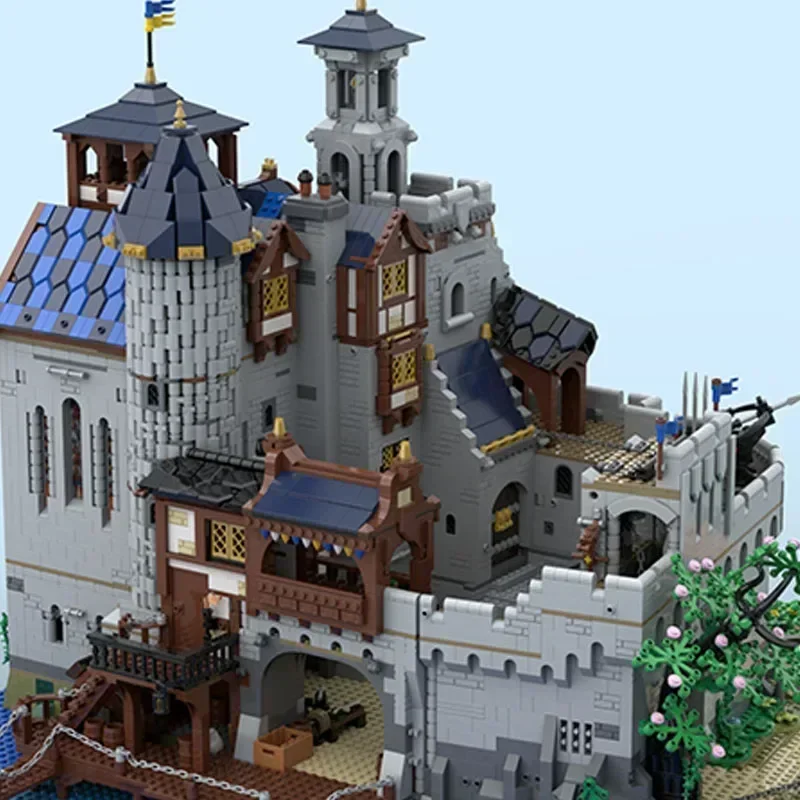 Medieval Castle Model Moc Building Bricks Black Falcon Royal Castle Technology Blocks Gifts Christmas Toys DIY Sets Assembly