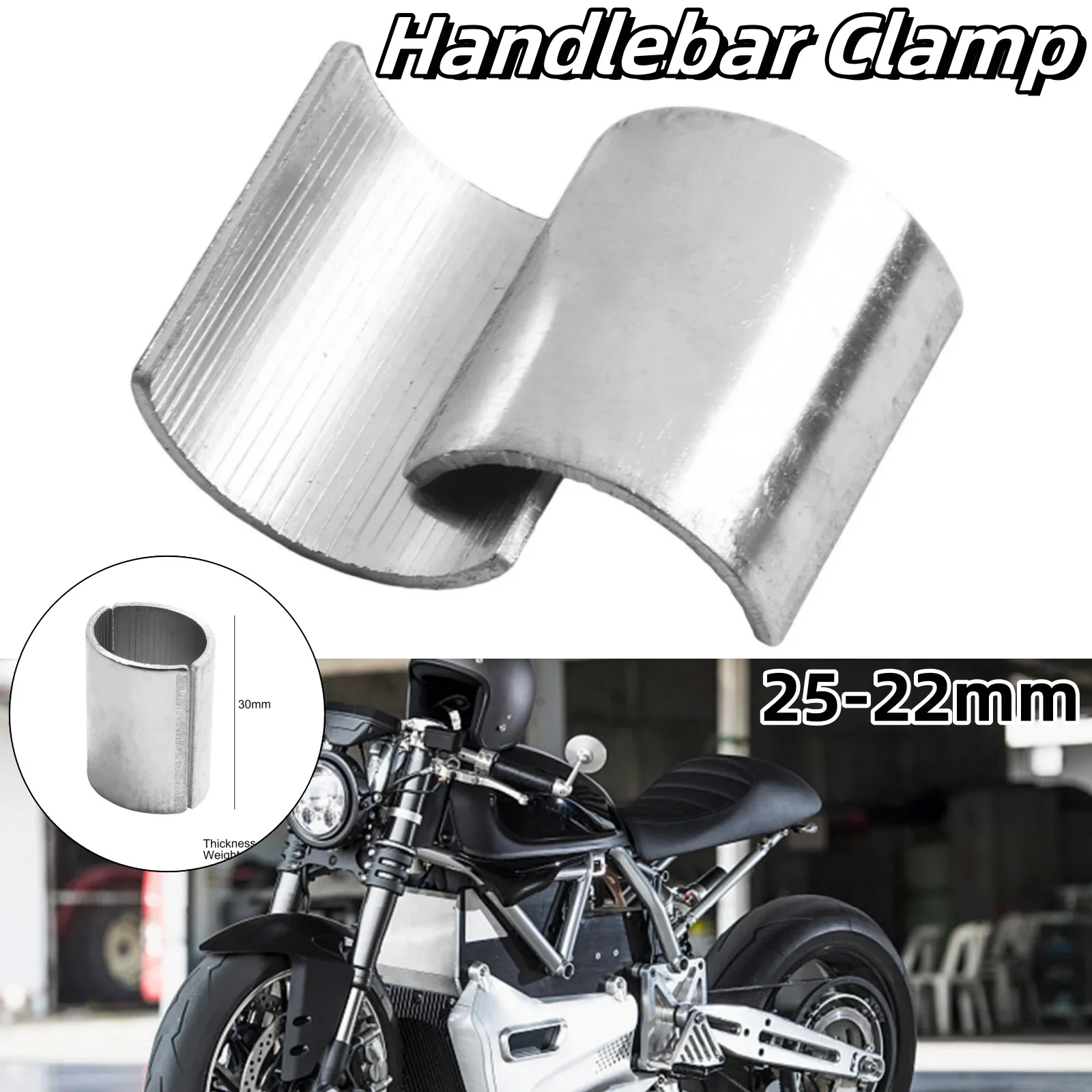 25-22mm Handlebar Mounts Risers Clamps Spacers Shims Set Aluminum Handlebar Clamp Adapters Riser Spacers For Change
