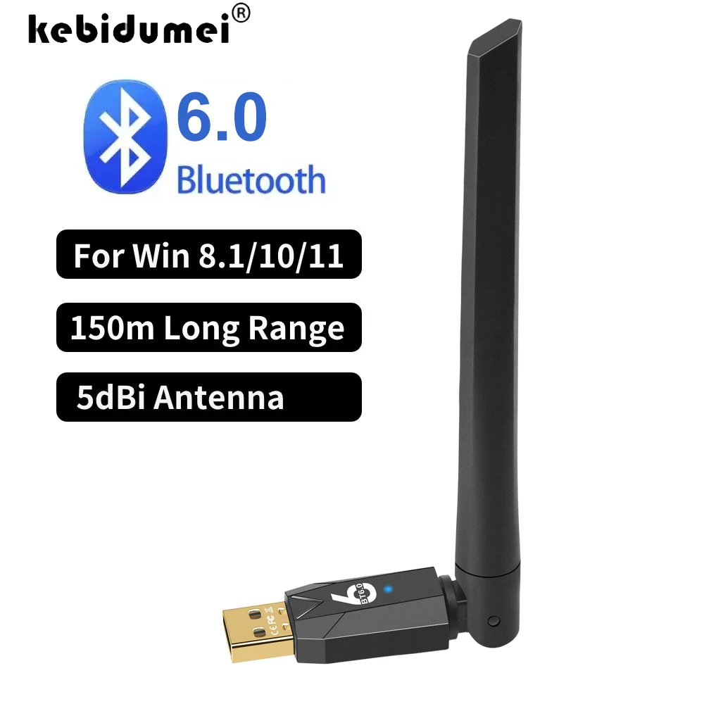 yZ[zUSB Bluetooth 6.0 A_v^[ 200 [gCXV[o[gX~b^[ PC Windows 11/10/8.1 CX}EXL[{[hI[fBIA_v^[ ,USB Bluetooth 6.0 Adapter 200M Wireless Receiver Transmitter for PC Windows 11/10/8.1 Wireless Mo