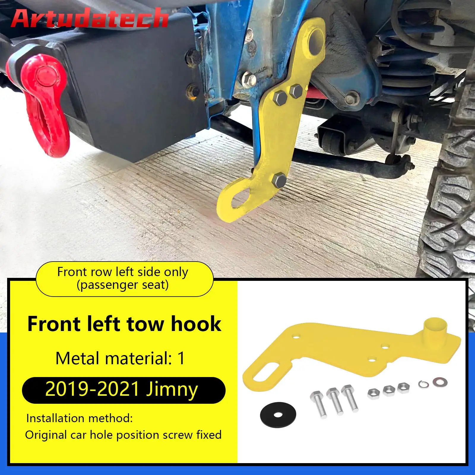 Artudatech Left Front Towing Hitch Trailer Hitch For Suzuki Jimny JB64W JB74 2019 2020 2021 2022 2023