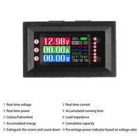 DC 4-30V 9 in 1 10A Voltmeter Ammeter Digital IPS Voltage Current Power Energy Battery Electricity Test Meter