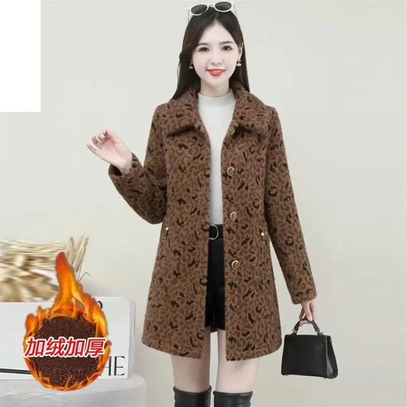 2023 Autumn Winter Women New High End Mink Velvet Mid Length Plush Coat Fashionable Westernized Arctic Mink Fur Integrated Coat