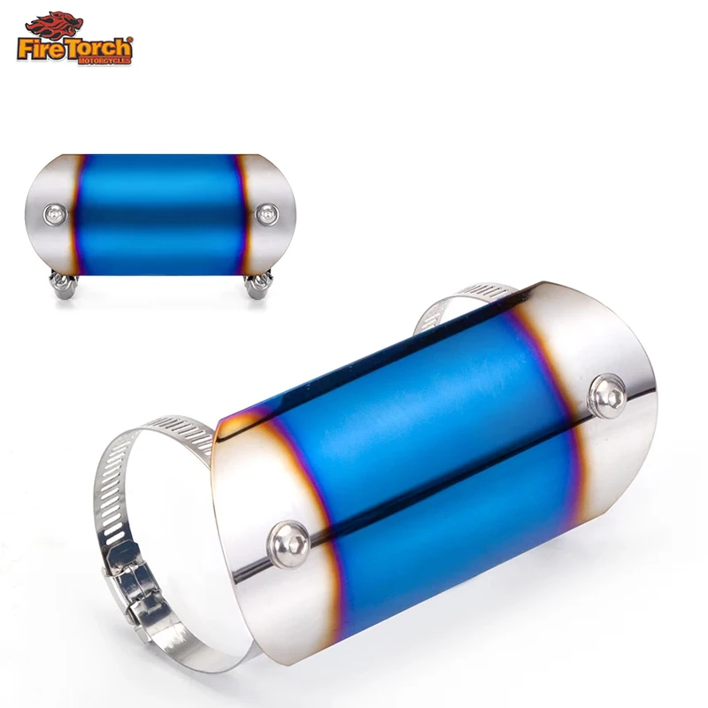 Universal 3.8 - 6.5 CM Motorcycle Exhaust Heat Shield Cover Muffler Front Mid Link Pipe Protector Guard Anti-scalding Cover view 6