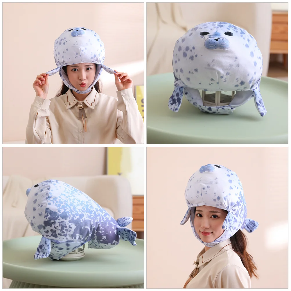 Seal Hat Adult Kids Carnival Costume Cosplay Party Photo Prop Performance Headwear Animal Cap Festival Accessory