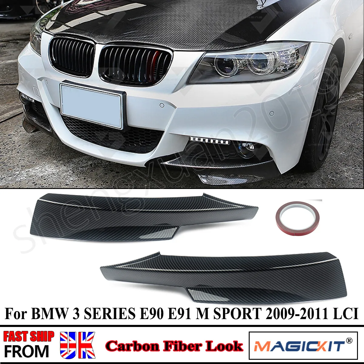 

Передний бампер для BMW E90 Surround E91 3 серии 318d 320i 330i 335i 2009 2010 20211 2012 LCI M-Tech передний бампер CORNER SPLITTER