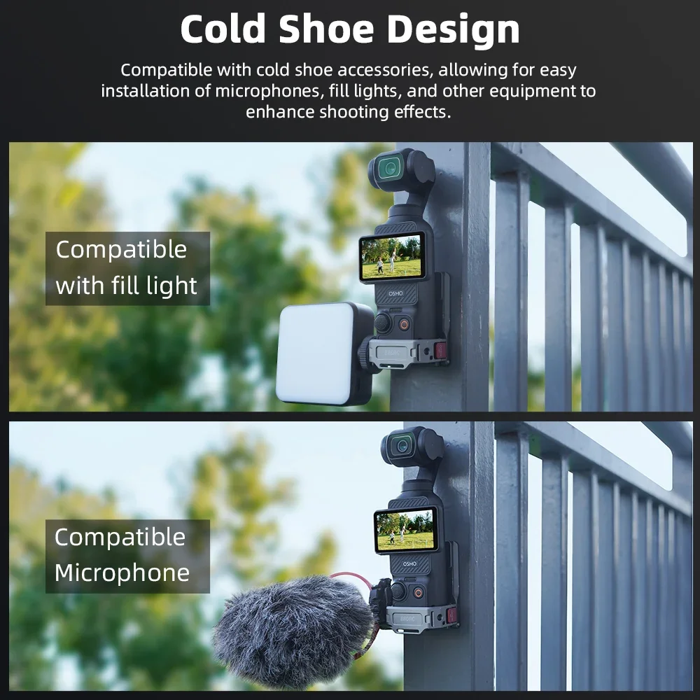 BRDRC إطار محول مغناطيسي لكاميرا DJI Osmo Pocket 3 قابل للتعديل توسيع قوس سطح المكتب قاعدة تثبيت الدعائم متعددة الوظائف